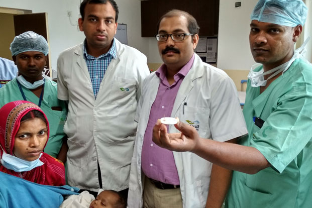 Doctor at Paras Global Hospital Darbhanga save the life of a 2 month old by removing an earring from the oesophagus